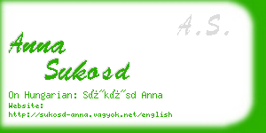 anna sukosd business card